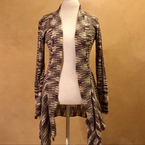 Forever 21 Aztec Print Duster Cardigan Sweater Sm